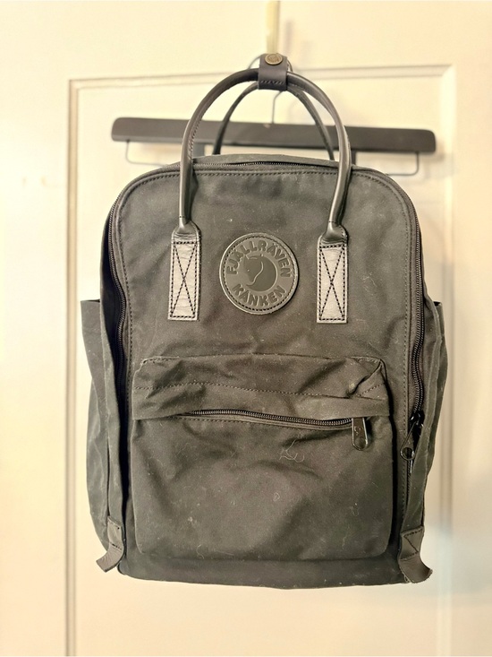 Fjallraven Other - Fjallraven Kånken Black Leather-Trim Backpack